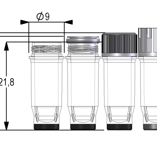 0.40ml Screw Cap Tubes with External Thread V-bottom - Sample Storage Tubes - Micronic