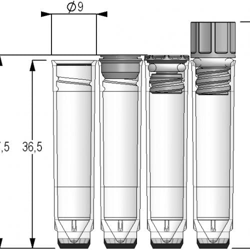 1.10ml Screw Cap Tubes with Internal Thread V-bottom - Sample Storage Tubes - Micronic