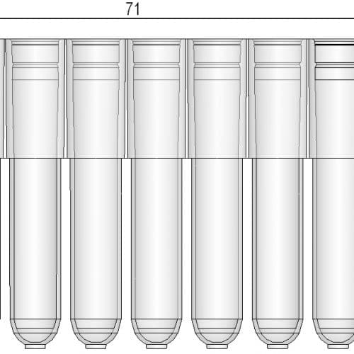 1.40ml Non coded Push Cap tubestrip - Sample Storage Tubes - Micronic