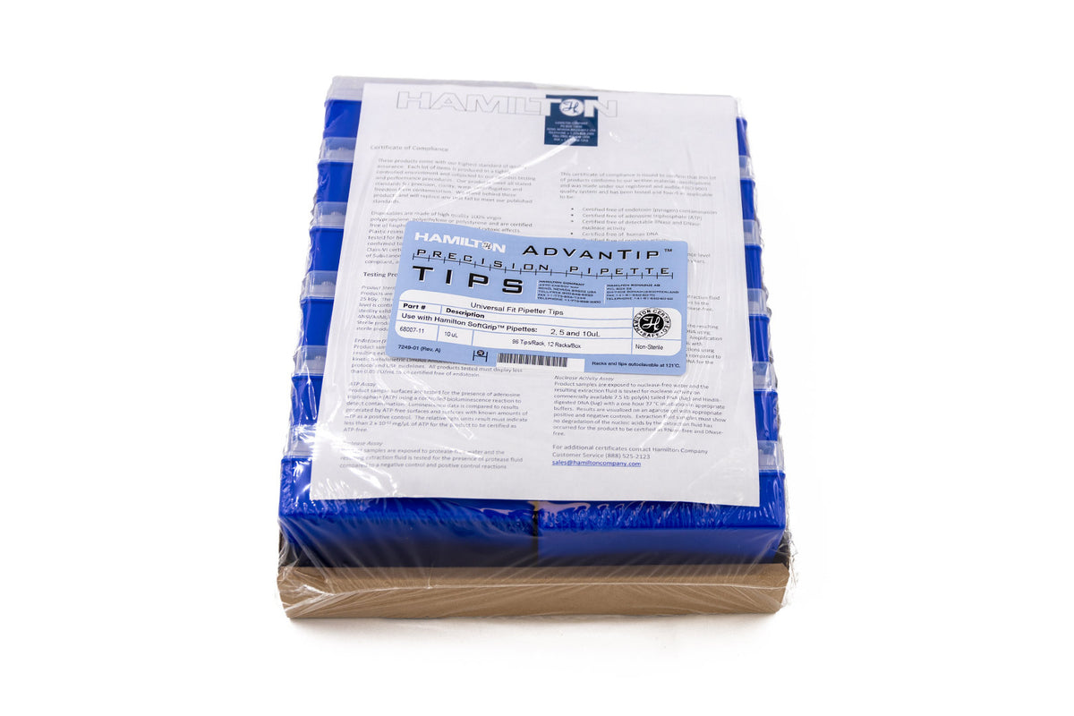Advantip 10 µL Racked Tips 68007-11 - Benchtop & Handheld Solutions - Hamilton Company