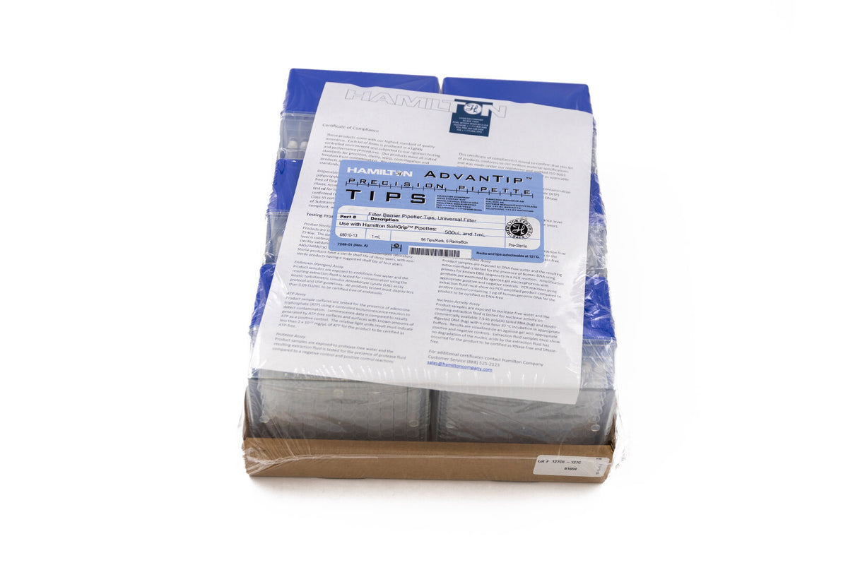 Advantip 1000 µL Racked Tips 68010-13 - Benchtop & Handheld Solutions - Hamilton Company