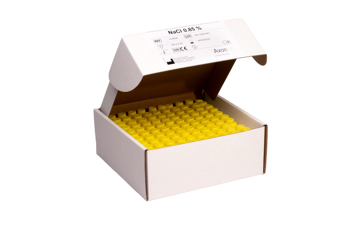 NaCl 0.85 % Saline Solution for Inoculum Preparation (Kirby-Bauer), 100 Tubes (AL0604)