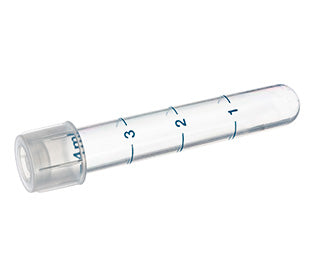 TUBE, ROUND BOTTOM, TWO-POSITION VENT STOPPER, STERILE - 5 ml / Natural / Graduated - Greiner Bio-One (115262)