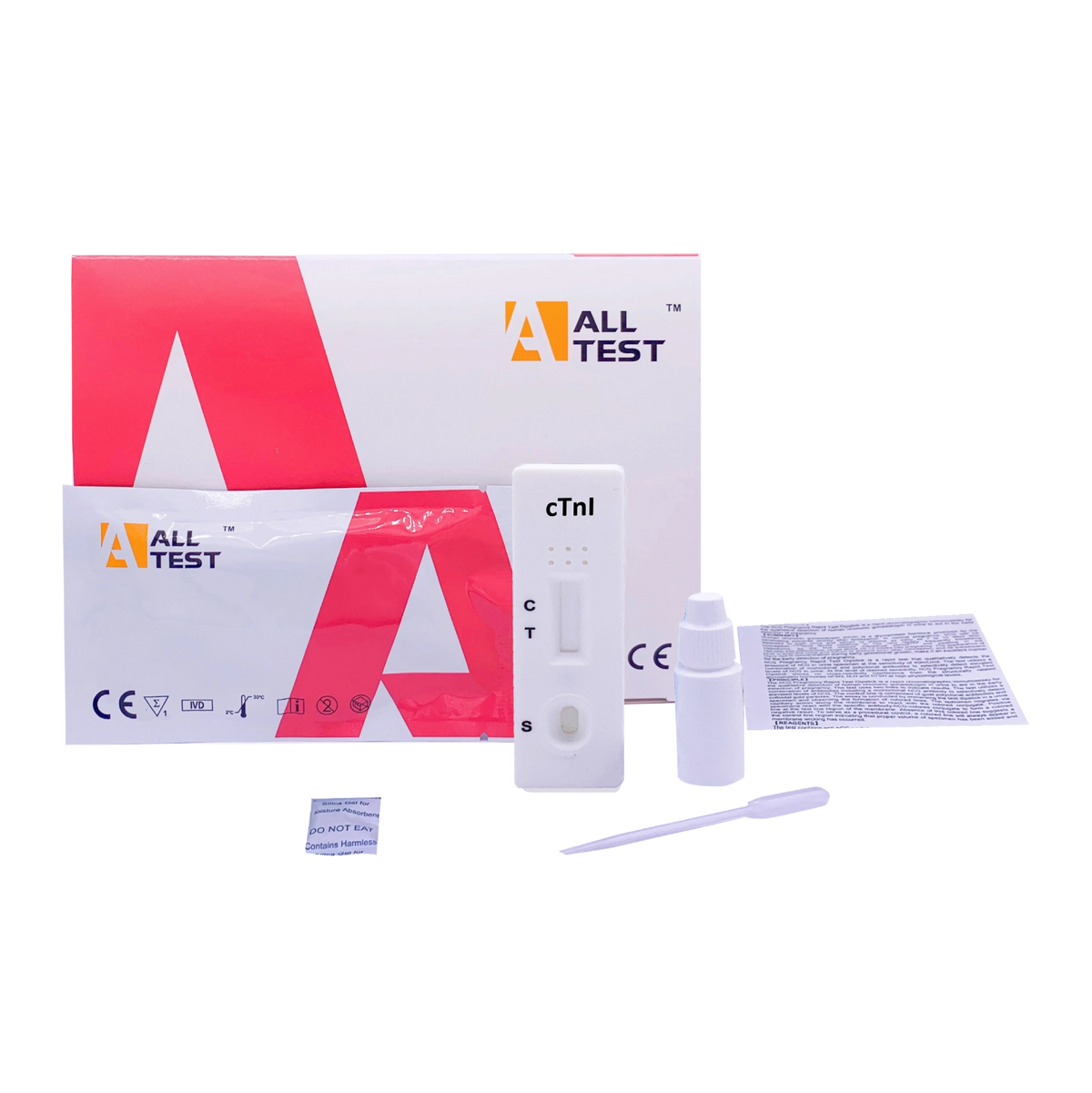 Cardiac Troponin I (cTnI) Rapid Test Cassette (WB/S/P), 10 Tests (CTI-402)