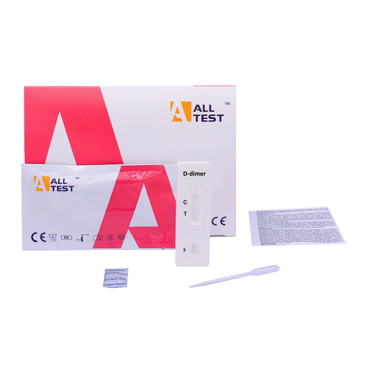 D-Dimer Rapid Test Cassette (Whole Blood / Plasma), 10 Tests (CDM-402)