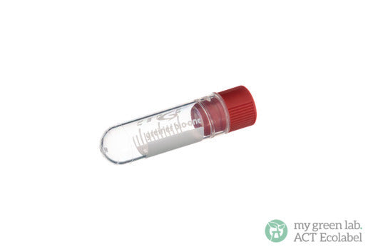 CRYO.S, 2 ML, PP, ROUND BOTTOM, INTERNAL THREAD, NATURAL, STERILE - Red Screw Cap / No / Yes - Greiner Bio-One (121280)