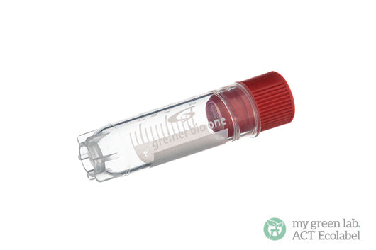 CRYO.S, 2 ML, PP, ROUND BOTTOM, INTERNAL THREAD, NATURAL, STERILE - Red Screw Cap / Yes / Yes - Greiner Bio-One (122280)