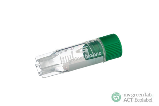 CRYO.S, 1 ML, PP, CONICAL BOTTOM, INTERNAL THREAD, STARFOOT, NATURAL, STERILE - Green Screw Cap / Yes - Greiner Bio-One (123277)