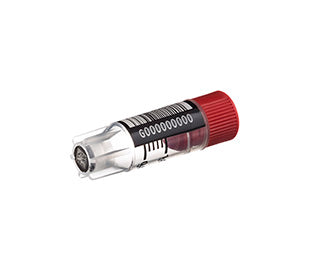 CRYO.S, 1 ML, PP, CONICAL BOTTOM, INTERNAL THREAD, STARFOOT, NATURAL, STERILE, DATAMATRIX ECC 200, 14X14 DOTS, BARCODE 128 - Red Screw Cap - Greiner Bio-One (123280-2DG)