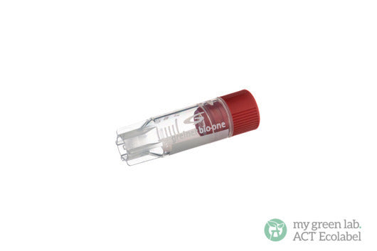 CRYO.S, 1 ML, PP, CONICAL BOTTOM, INTERNAL THREAD, STARFOOT, NATURAL, STERILE - Red Screw Cap / Yes - Greiner Bio-One (123280)