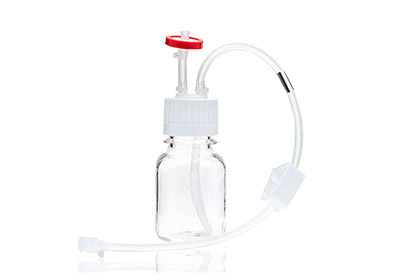 EZBio® MTO 125mL Bottle Assembly, 38-430 VersaCap®, w/ Pinch Pipe, 10/CS (437-8303-FLS) — Foxx Life Sciences