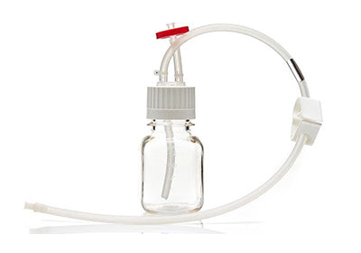 EZBio® MTO 125mL Bottle Assembly, 38-430 VersaCap®, w/ Pinch Pipe, 10/CS (437-8303-FLS) — Foxx Life Sciences