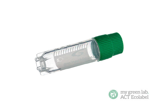CRYO.S, 2 ML, PP, ROUND BOTTOM, EXTERNAL THREAD, STARFOOT, NATURAL, STERILE - Green Screw Cap / Yes - Greiner Bio-One (126277)