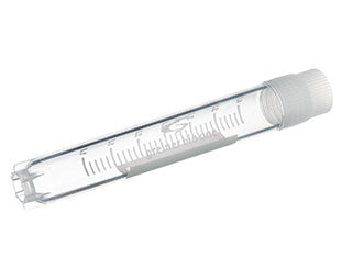 CRYO.S, 4 ML, PP, ROUND BOTTOM, EXTERNAL THREAD, NATURAL SCREW CAP, STARFOOT, NATURAL, STERILE, DATAMATRIX ECC 200, 14X14 DOTS, BARCODE 128 - Customised - Greiner Bio-One (127263-2D1)