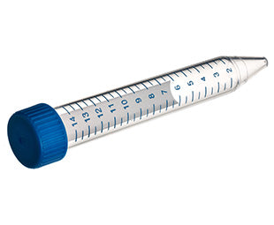 TUBE, PP, CONICAL BOTTOM, CELLSTAR®, BLUE SCREW CAP, NATURAL, GRADUATED, WRITING AREA, STERILE - 15 ml - Greiner Bio-One (188271-TRI)