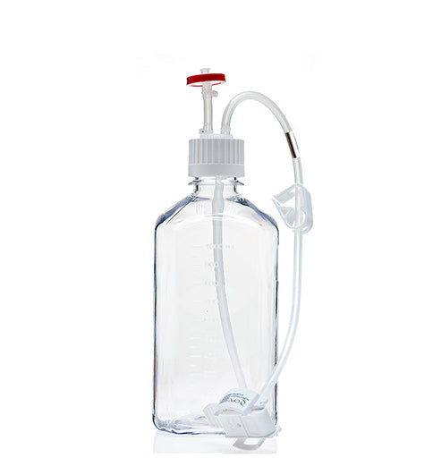 EZBio® MTO 1L Bottle Assembly, 38-430 VersaCap®, w/ Pinch Pipe, 10/CS (437-8306-FLS) — Foxx Life Sciences
