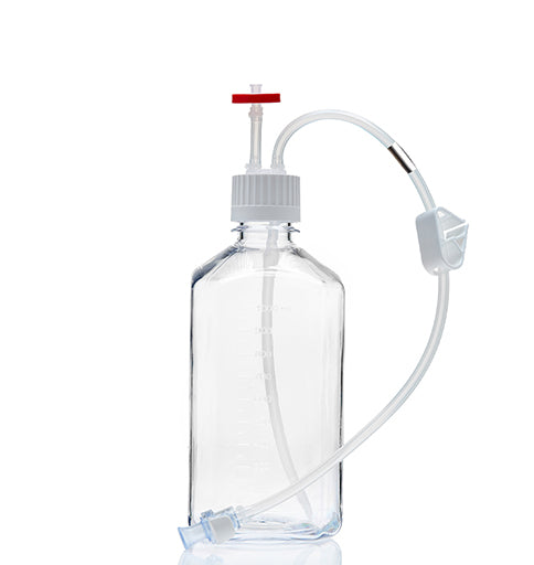 EZBio® MTO 1L Bottle Assembly, 38-430 VersaCap®, w/ Pinch Pipe, 10/CS (437-8306-FLS) — Foxx Life Sciences