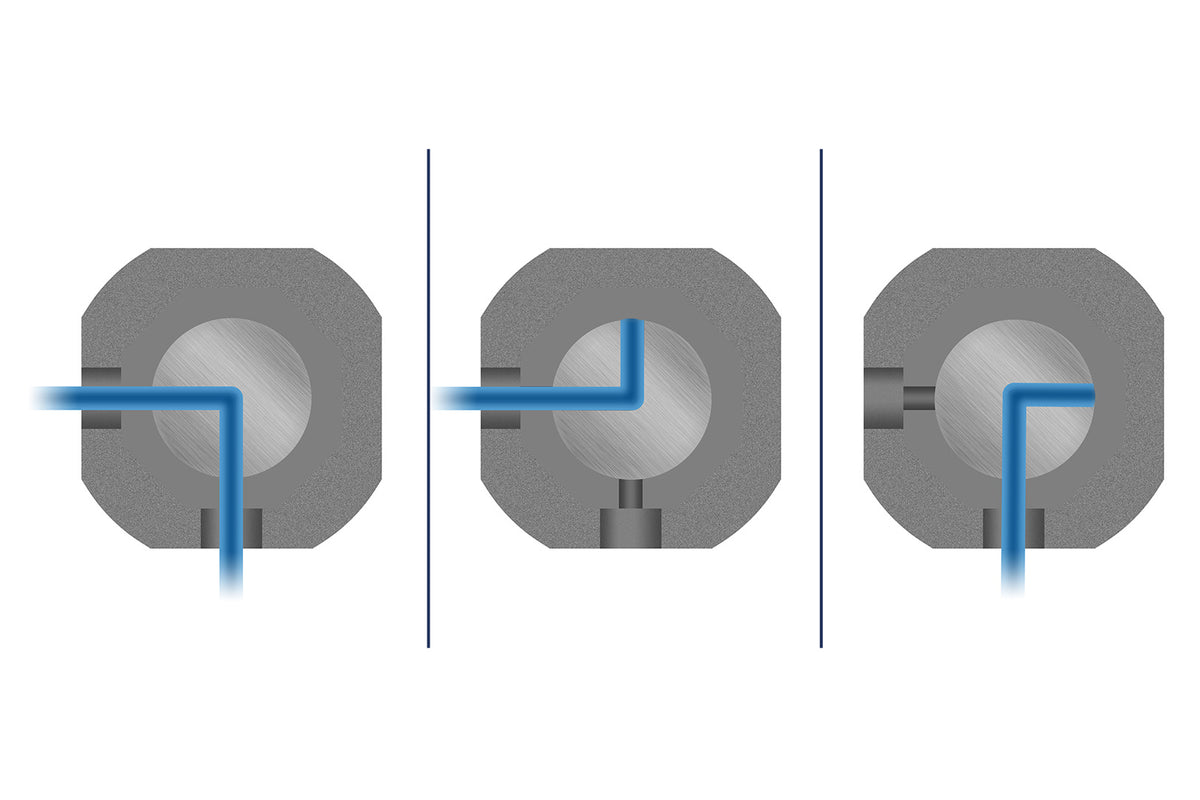 Manual Valve, 2-Port 90° Flow Path (2-2), PTFE/CTFE, HV 86726 - Valves Fittings & Tubing - Hamilton Company