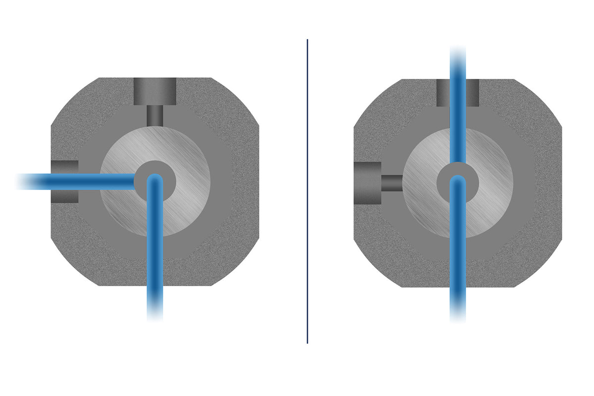Manual Valve, 2-Port Distribution 90° Flow Path (2-5), PTFE/CTFE, HVP 86786 - Valves Fittings & Tubing - Hamilton Company