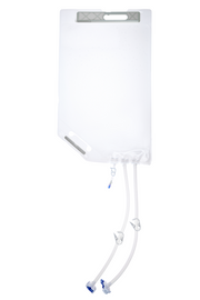 EZBio® Ultra Bag Assembly, 20L, PE Bag, 2x 3/8" HB port, 1x1/4" HB port with Needlefree swabable valve TPE Tubing, Sterile, 5/CS (66P-800437-FLS) — Foxx Life Sciences