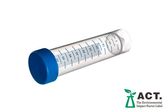 TUBE, PP, CONICAL BOTTOM, NATURAL, GRADUATED, WRITING AREA - 50 ml / Sterile / Blue Screw Cap, 25 pcs./box, Cellstar®, Skirt - Greiner Bio-One (210270)