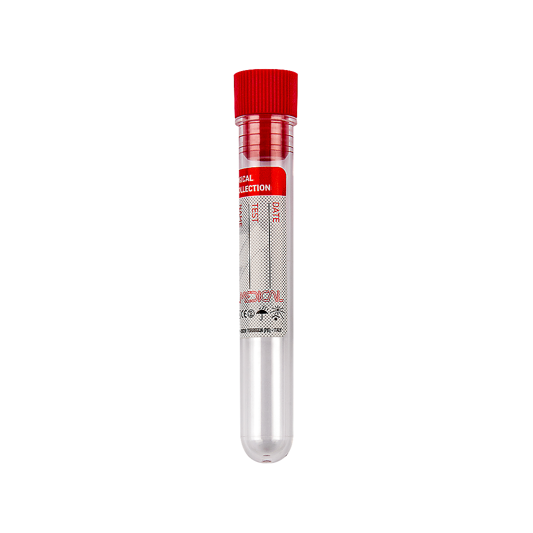 Polystyrene Test Tubes, 4-10 ml, red cap (21159)