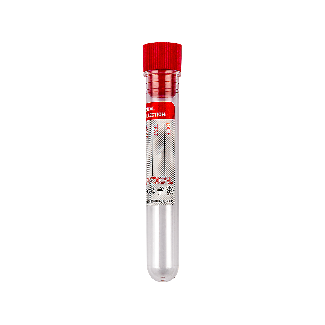 Polypropylene Test Tubes, 4-10 ml, red cap (21158)