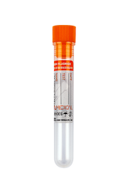 Blood Collection Tubes with Potassium Fluoride, 2.5-5 ml blood, orange cap (22156)