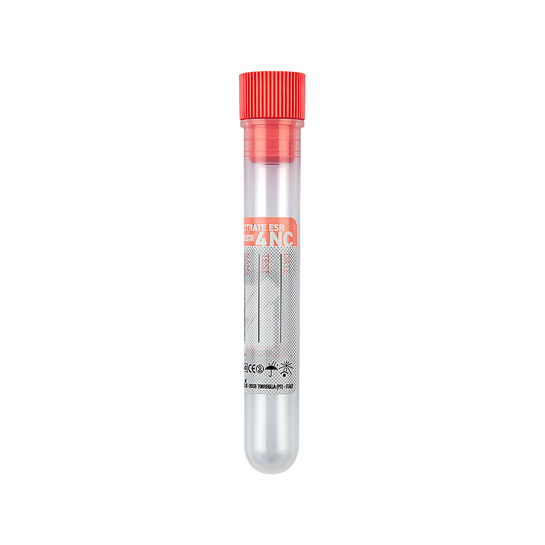 Blood Collection Tubes with 0.4 ml Sodium Citrate (3.8%) x 1.6 ml Blood (ESR) (22212)