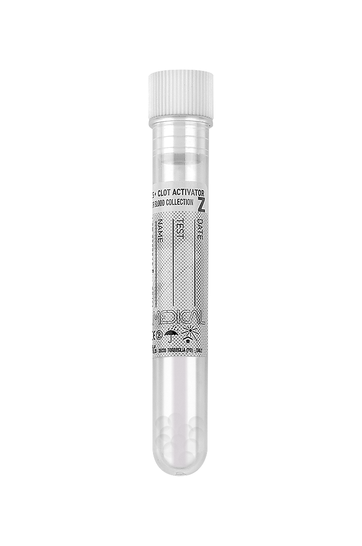 Separmed® Serum Tubes with Granules Separators, PMMA, white cap (22632)
