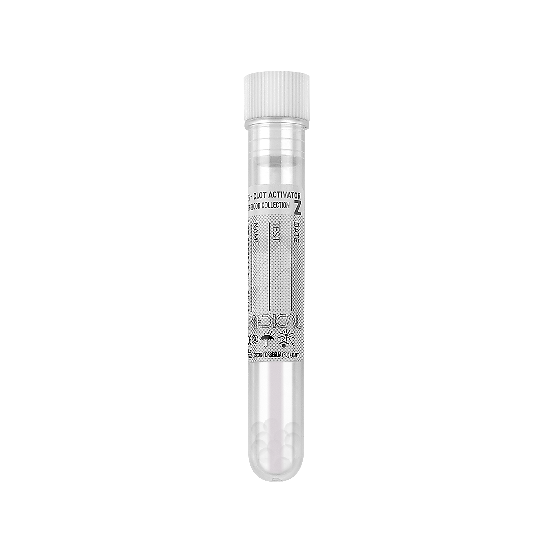 Separmed® Serum Tubes with Granules Separators, PMMA, white cap (22632)