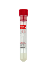 Separmed® Tech Serum Tubes with Gel Separator and Clot Activator Silicon Coated Interior, Polypropylene, red cap (22744)