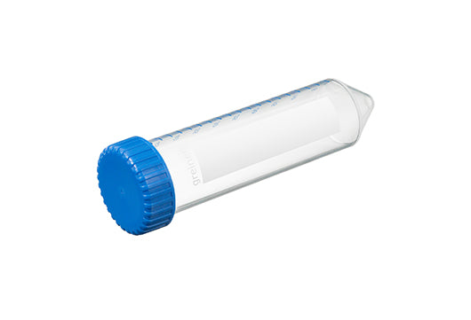 TUBE, PP, CONICAL BOTTOM, NATURAL, GRADUATED, WRITING AREA - 50 ml / Sterile / Blue Screw Cap, 25 pcs./bag, Cellstar® - Greiner Bio-One (227651)
