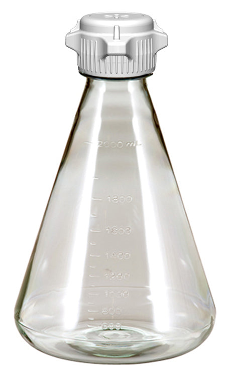 EZClear® Erlenmeyer Shaker Flask, PC, 53B VersaCap® (248-4131-OEM) — Foxx Life Sciences