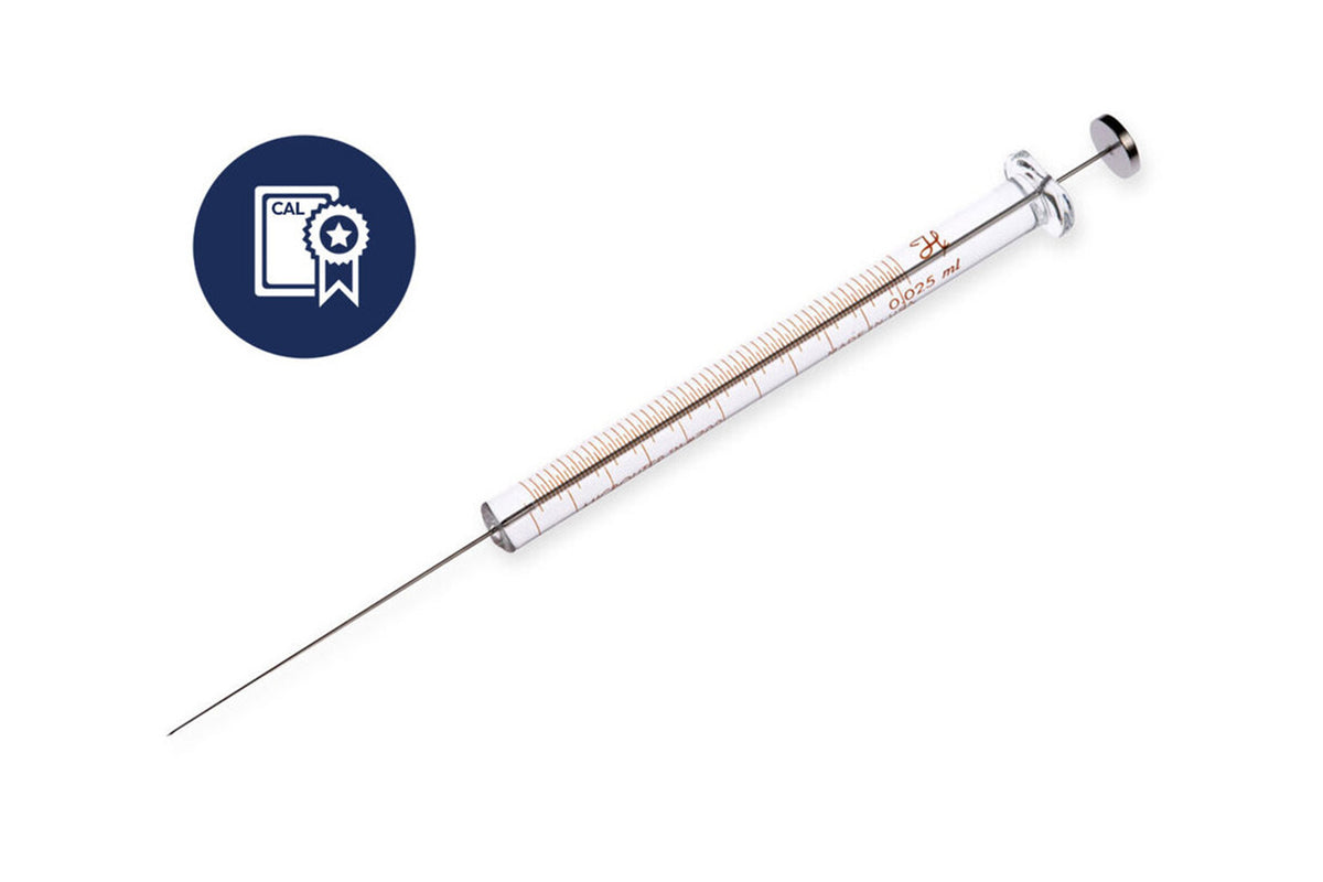 25 µL, Microliter Syringe, Cemented Needle (N), Calibrated Syringe CAL80400 - Lab Syringes - Hamilton Company