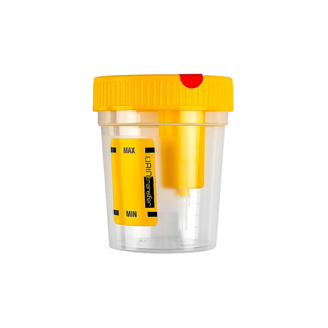 Urintransfer® Urine Containers with Paper Label with Aspiration System for Vacuum Tubes, Polypropylene, 120 ml (25014)
