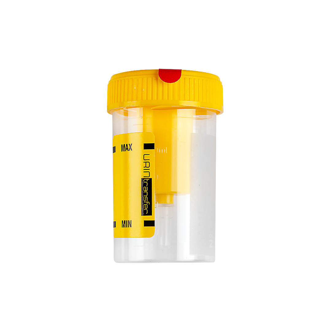 Urintransfer® Urine Containers with Paper Label with Aspiration System for Vacuum Tubes, Polypropylene, 60 ml (25024)