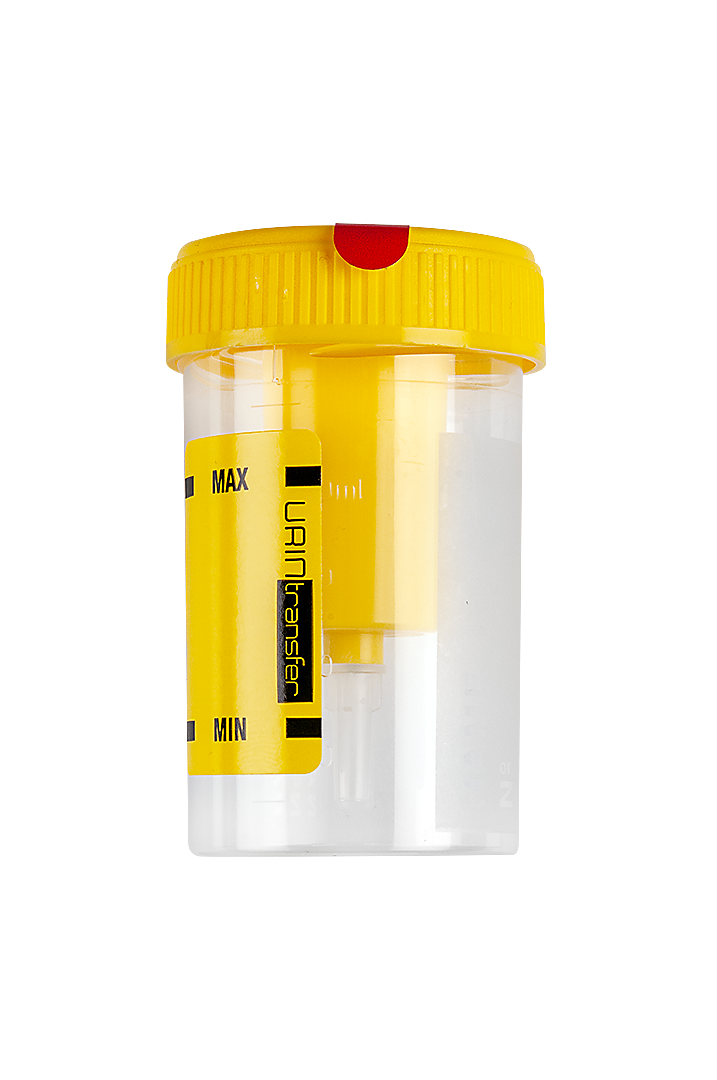Urintransfer® Urine Containers with Paper Label with Aspiration System for Vacuum Tubes, Polypropylene, 60 ml (25024)
