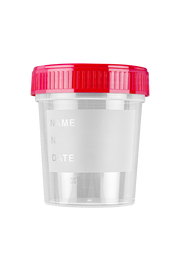 Urintainer® Urine Containers with Writing Surface with Screw Cap, Polypropylene, 120 ml (25033)