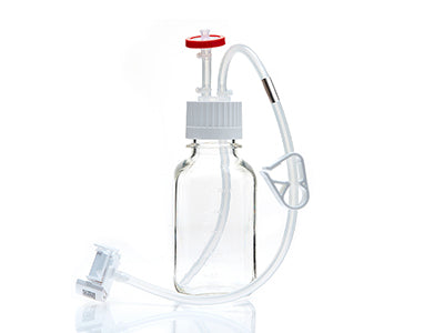 EZBio® MTO 250mL Bottle Assembly, 38-430 VersaCap®, w/ Pinch Pipe, 10/CS (437-8304-FLS) — Foxx Life Sciences