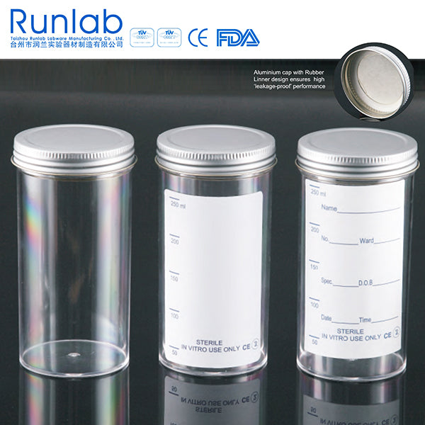 Specimen Containers with Metal Screw Cap, Flowed-Seal Inert Liner (22200)