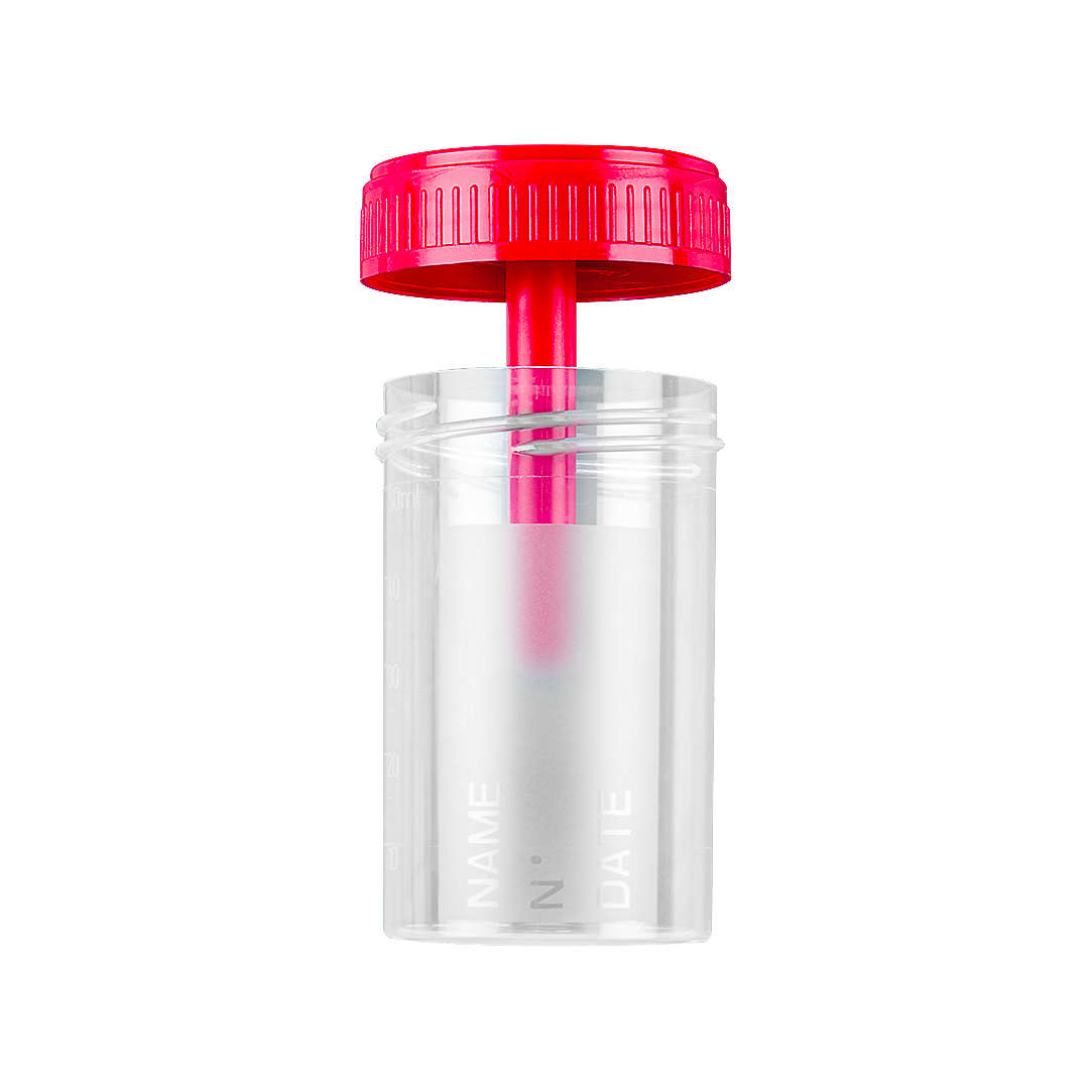 Coprotainer® Stool Containers with Frosted Label with Screw Cap Apart, Polypropylene, 60 ml (25160)
