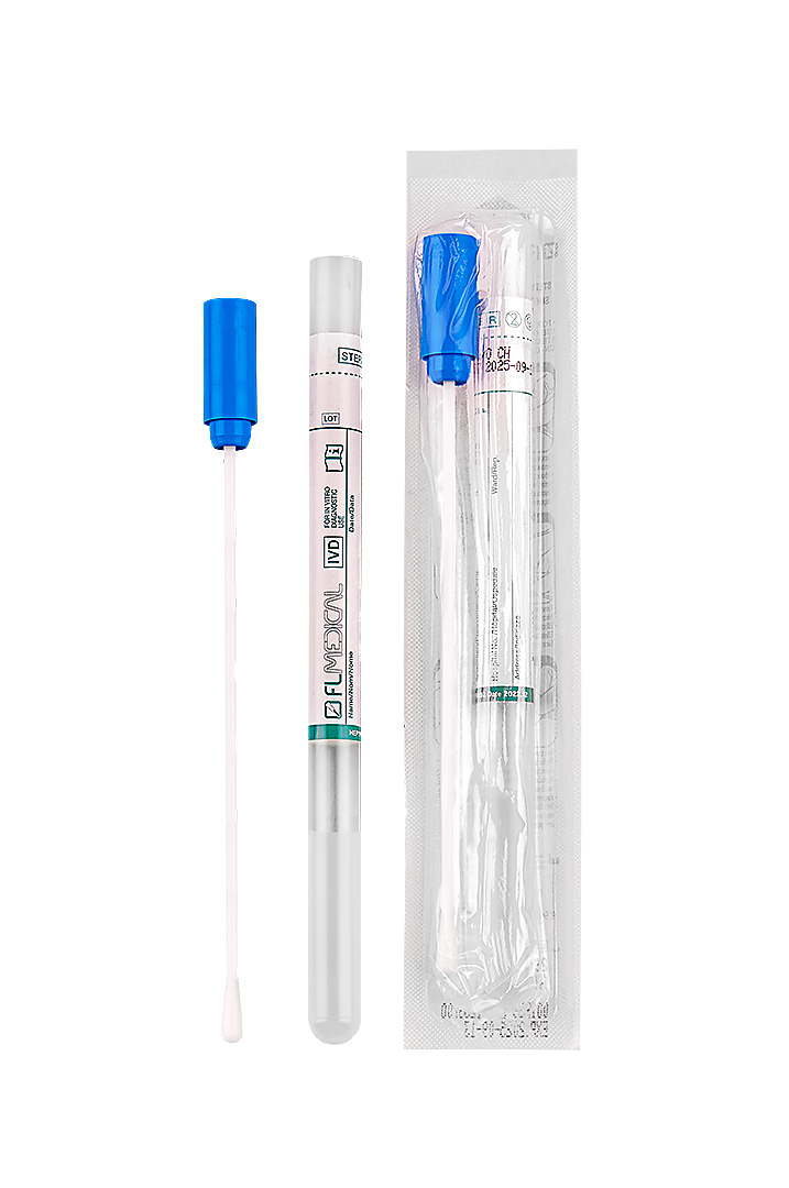 Swab Plastic Stick with Rayon Tip in Polypropylene Test Tube 12x150 mm with Amies Transport Medium (26068)
