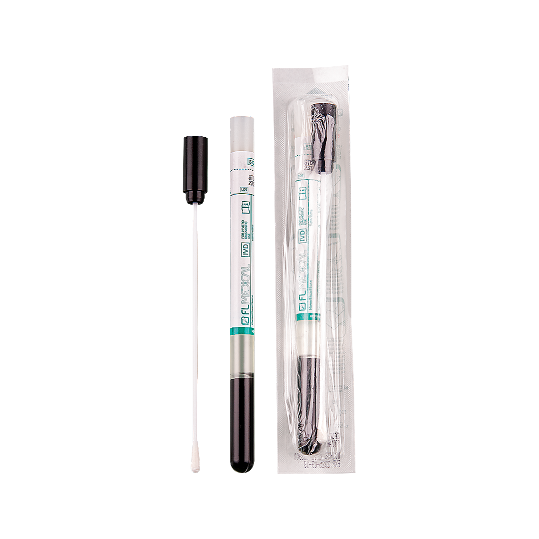 Swab Plastic Stick with Rayon Tip in Polypropylene Test Tube 12x150 mm with Stuart Transport Medium and Charcoal (26070)
