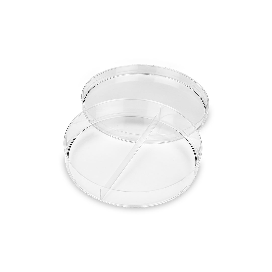 Petri Dishes Triple Vents with 2 Sectors ø 90 mm, Polystyrene (29057)