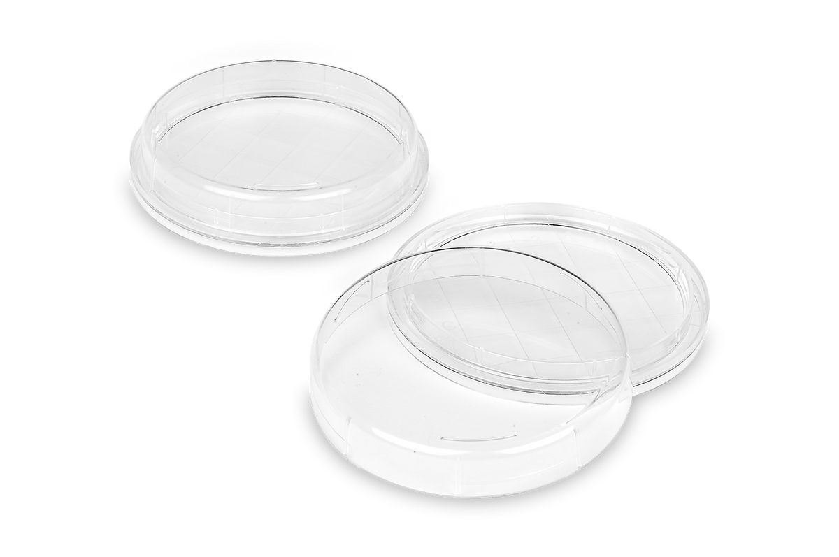 Contact Petri Dish Triple Vents with Counting Grid and Grip Lid ø 55 mm, Polystyrene (29075)