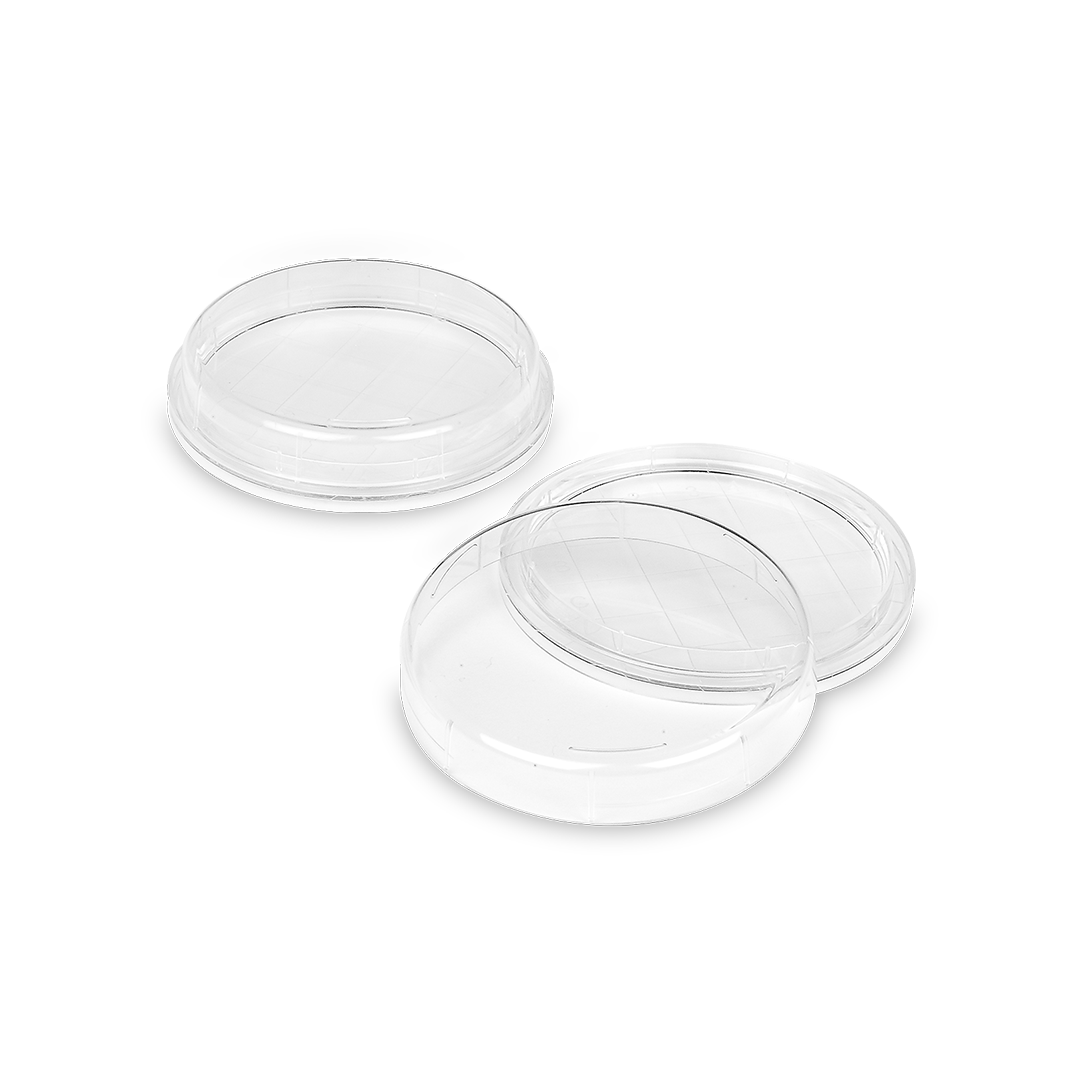 Contact Petri Dish Triple Vents with Counting Grid and Grip Lid ø 55 mm, Polystyrene (29075)