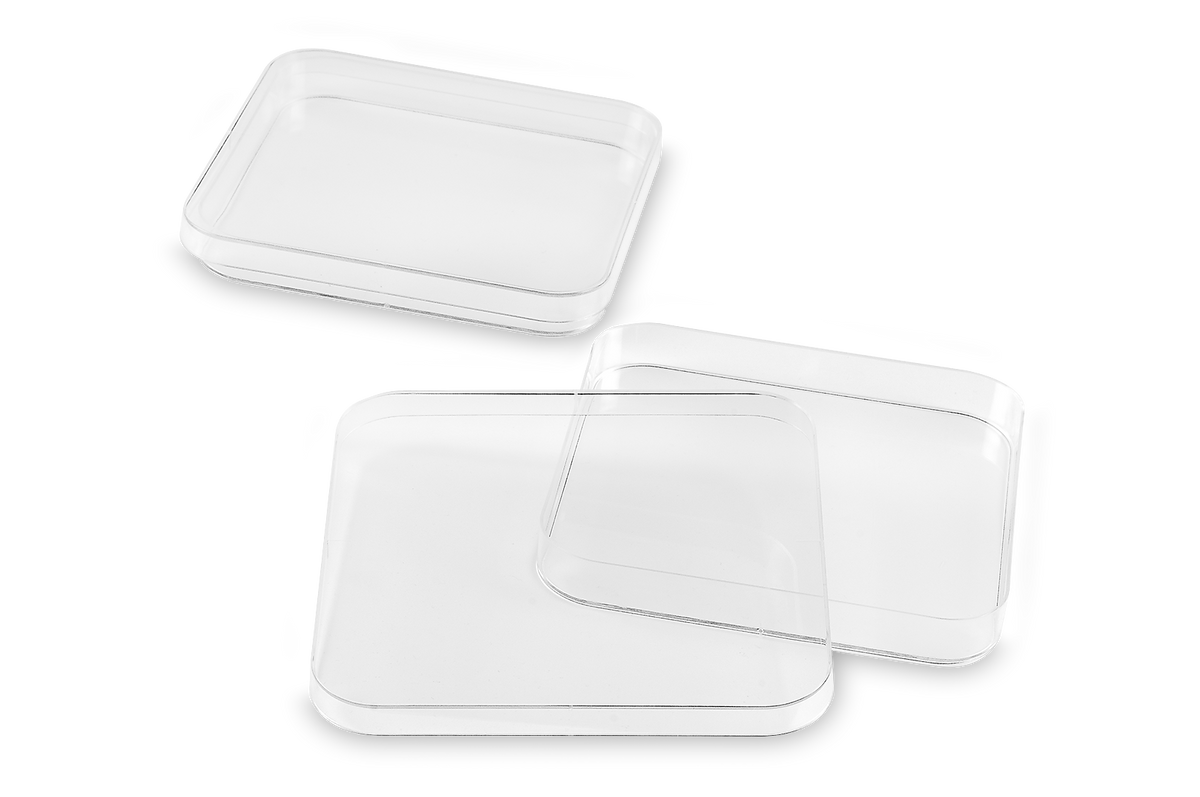 Petri Dish Triple Vents Squared 120x120 mm, Polystyrene (29080)