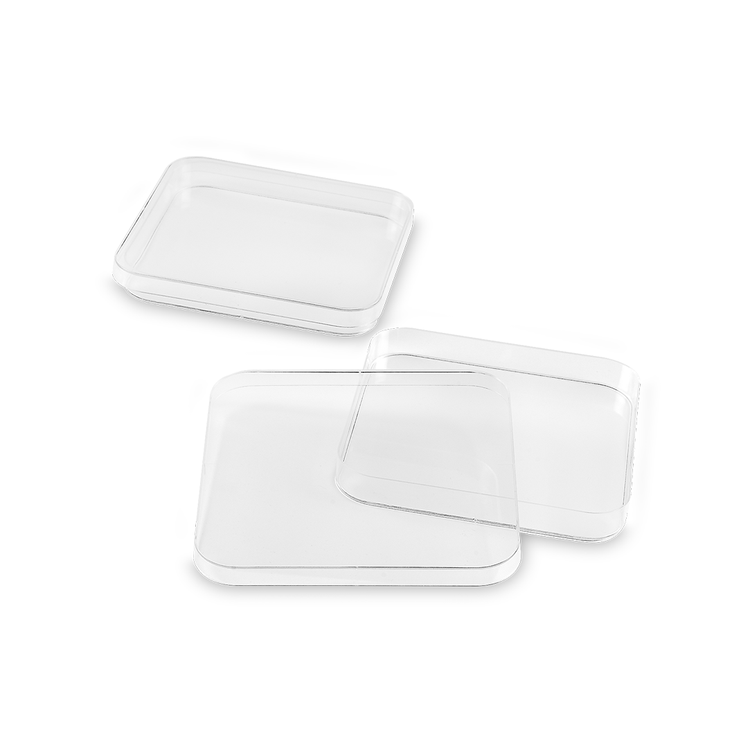 Petri Dish Triple Vents Squared 120x120 mm, Polystyrene (29080)