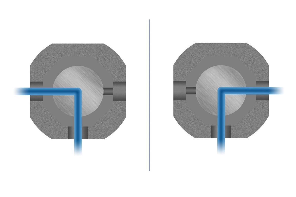 Manual Valve, 3-Port 90° Flow Path (3-2), PTFE/CTFE, HV 86728 - Valves Fittings & Tubing - Hamilton Company